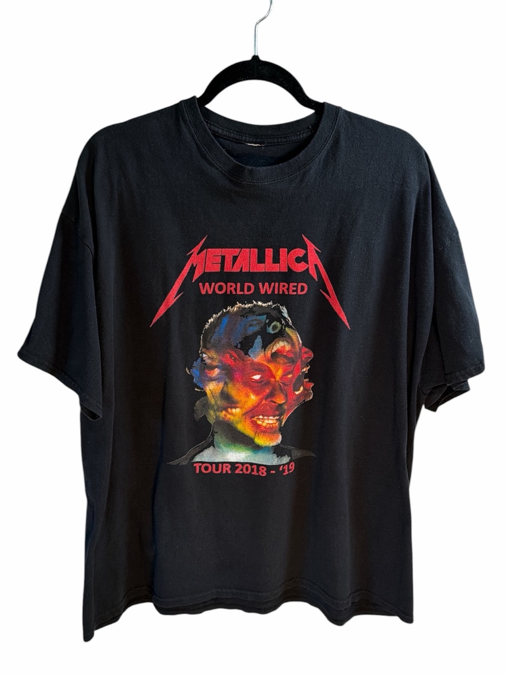 Metallica WorldWired Tour 2 Sided Black T-Shirt Concert Metal Band 2018-19 XXL